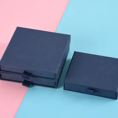 Takı Ambalaj Kutusu Kolye Küpe Kolye Çekmeçeli Boş Beyaz 1.7cm Amazon Saklama Yüzüğü Mücevher Kutusu - 8