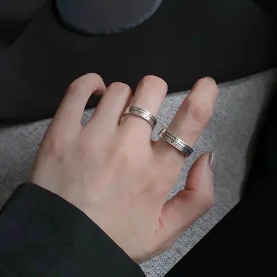 Römische Ziffern Ring, minimalistisches Design - 2