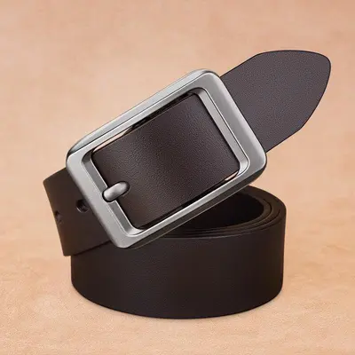 Emperor Paul Men's Genuine Leather Belt Real Leather Belt Pin Buckle First Layer Cowhide Belt Men's Niche Fashion Belt Premium - 10