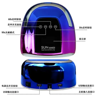 Nail lamp S20, 200W, 48 LED - 4