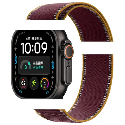 Apple Watch Nylon Woven Strap with Velcro, Compatible with Apple Watch 10 Ultra 2 - 7