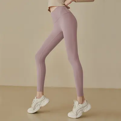 Dikişsiz Yüksek Belli Şeftali Kalça Yoga Pantolonu, Elastik Tayt - 13