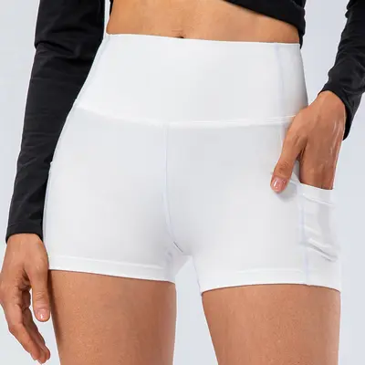 Damen-Yogahose drei Viertel, hohe Taille, weich und elastisch - 8