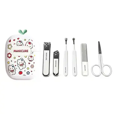 6-piece manicure set stainless steel nail care kit - 8