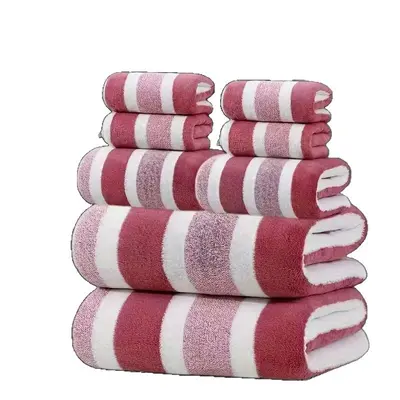Korallenfleece-Handtuchset, saugfähig, fusselarm - 5