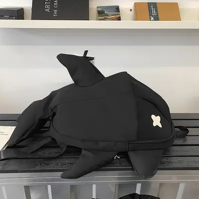 Cartoon Shark Backpack for Men and Women, Large Capacity School Bag - 9