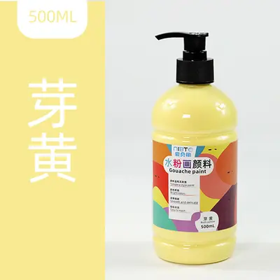 水粉画颜料500ml大瓶可水洗手指画石膏娃娃彩绘涂鸦广告水彩套装 - 11