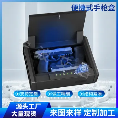 Fingerprint and Code Gun Safe, Silent Anti-Theft Pistol Safe - 2