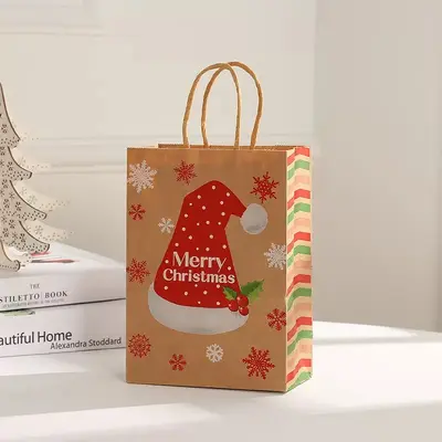 Noel Partisi Hediye Tote Çantası, Noel Baba Hediye Paketleme Çantası - 11
