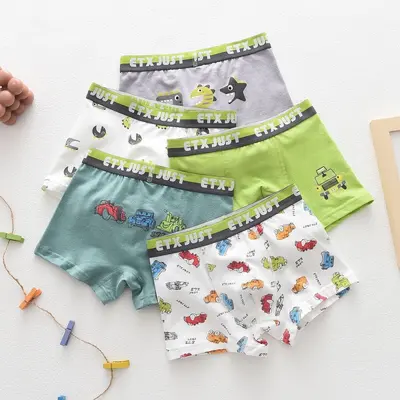 Boys' 95% Cotton Boxer Briefs, 5-Pack - 12