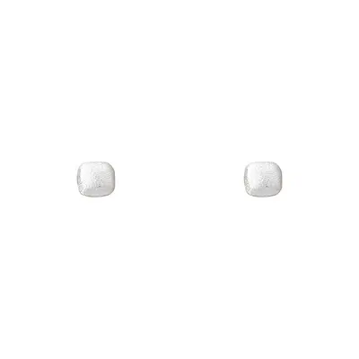 S999 Sterling Silver Earrings, Frosted, Heart/Round/Square Designs - 5