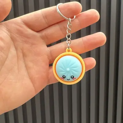 Simulation Steamed Bun Keychain, Cute Bag Charm - 9