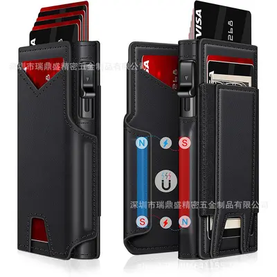 Men's Vintage Wallet with RFID Blocking and Magnetic Card Holder - 7