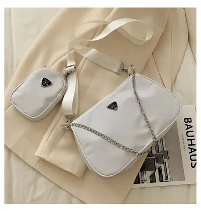 Women's Underarm Bag, Solid Color, Minimalist Small Crossbody Bag - 6