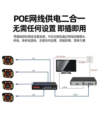 poe izleme ekipmanı seti dijital ultra yüksek çözünürlüklü ağ gözetleme kamerası ekranlı ticari ev monitörü - 7