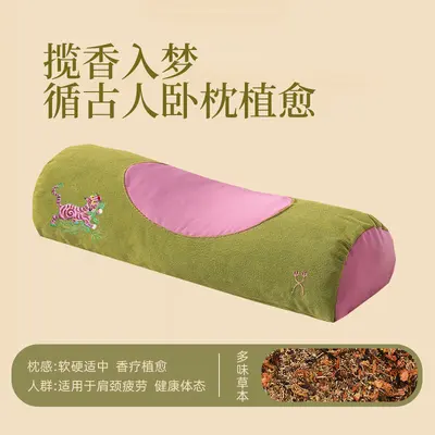 Mugwort cervical pillow with buckwheat fill and heat therapy - 9