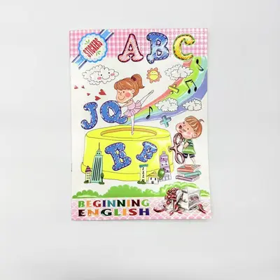 儿童123ABC贴纸教材本 学前早教认知练习册 幼儿趣味启蒙英语书