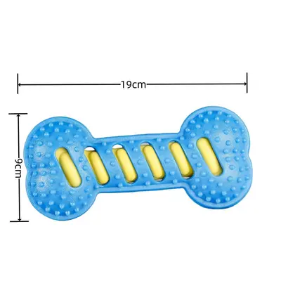 Pet Squeaky Dog Chew Bone Durable Teeth Cleaning Toy - 5