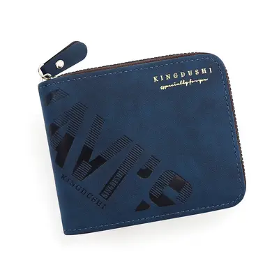 Fashion Embossed Men's Short Wallet with Chain and Coin Pocket - 9