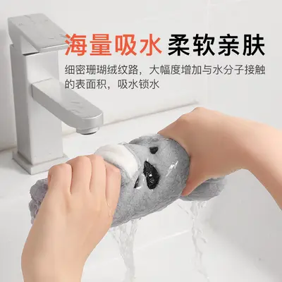 Mercan kadife saç bonesi, saç bandı, banyo havlusu set - 3