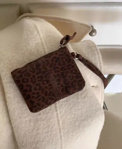 Women's Suede Coin Purse, Neck-Strap Mini Bag with ID Card Slot, Korean Style 2026 - 9