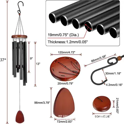 Metal Aluminum Tube Music Memorial Wind Chime Sympathy Gift