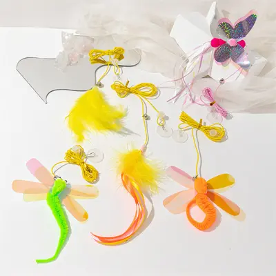 Door-Hanging Swing Cat Teaser with Elastic Retractable Rope - 3