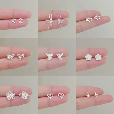 925 Sterling Silver Pearl Earrings for Women, Minimalist Design