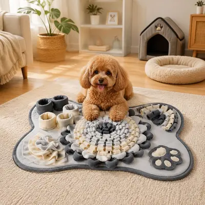 Knochenförmige Schnüffelmatte für Hunde, Geruchstraining und langsames Fressen - 5