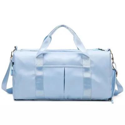 Sport bag with logo, travel bag, large-capacity yoga bag, swimming bag with shoe compartment, wet and dry separation feature, business travel luggage bag - 8