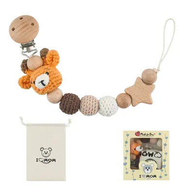 Cartoon Animal Silicone Pacifier Chain and Teether - 8