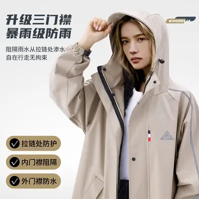 Long raincoat, full body protection, waterproof, motorcycle and bike - 4