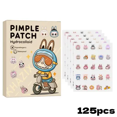 Cartoon Akne-Patches, niedliche Form, 125 Stück