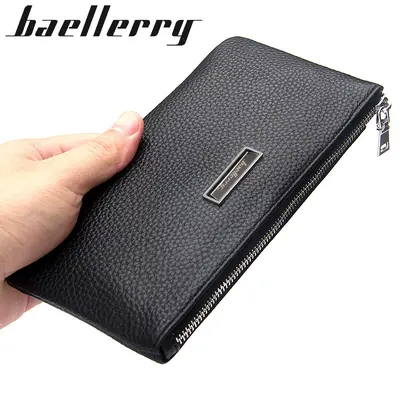 Baellerry Erkek Uzun Cüzdan Hakiki Deri Fermuarlı İnce Model - 6