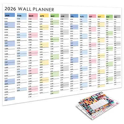 2026 Full-Year English Wall Calendar Minimalist Planner - 11