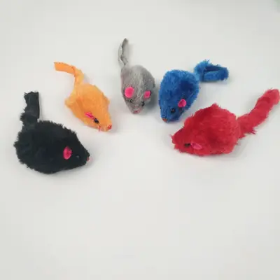 Renkli fare dolgulu kedi oyuncağı - 3