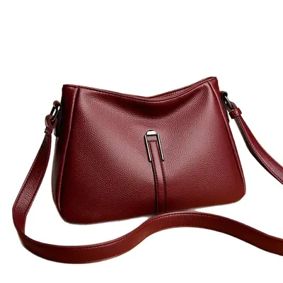 Soft Leather Middle-Aged Mom Bag with Large Capacity - 5