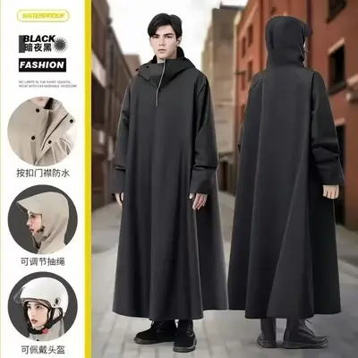 Electric vehicle raincoat poncho, full-length waterproof - 8