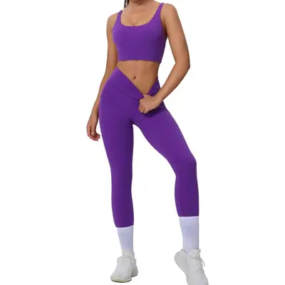 Plus Size Women's Yoga Set, High Stretch, Breathable - 6