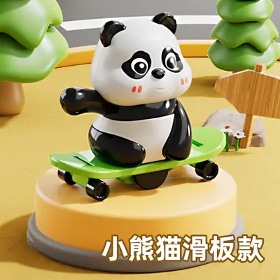 Dönen Panda Atlama İpi, Çin Tarzı Yaylı Panda Figürü, Erken Eğitim Oyuncağı - 7