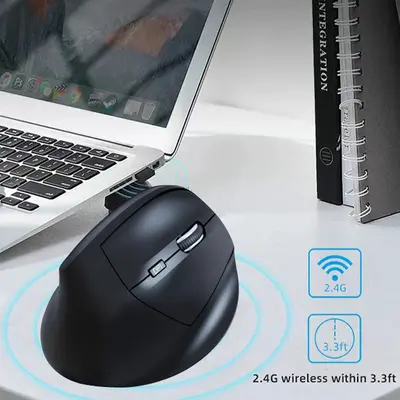 Wireless Bluetooth Ergonomic Vertical Mouse, Silent Clicks, Comfortable Grip