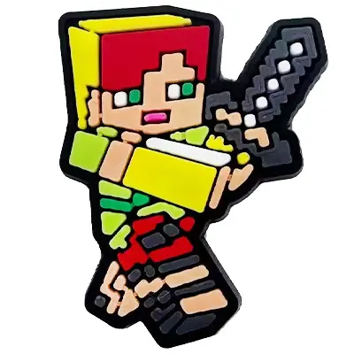 Minecraft Series Clog Shoe Charms, Pixel Design, Cartoon Accessories - 13