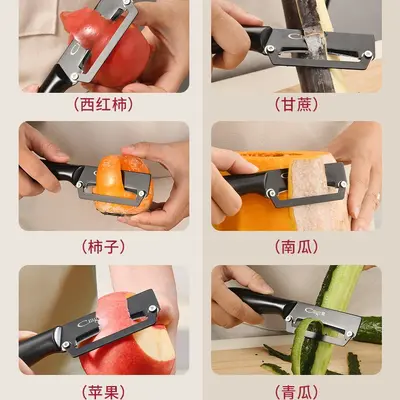 Fruit peeler knife, titanium-coated, multifunctional - 3