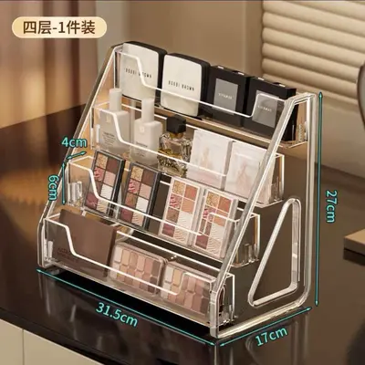 Acrylic tiered cosmetic storage rack for eyeshadow and perfume - 8