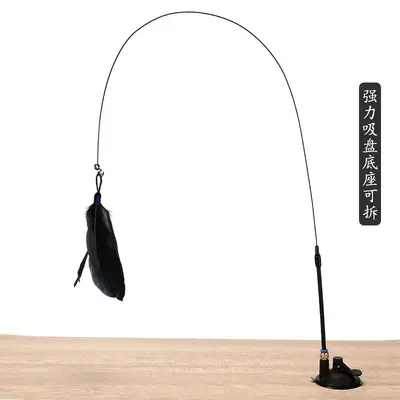 Cat Oyuncak Scratch-Proof Cat Teaser Wand with Strong Suction Cup, Feather and Bell - 8