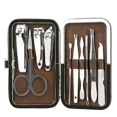 10-Piece Household Manicure Set with Multi-Function Nail Clippers