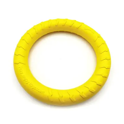Large Dog Toy Ring Frisbee with Tug Ring, Chew-Resistant - 9