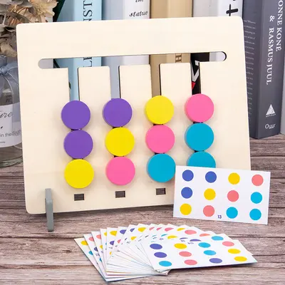 Kids Four-Color Animal Logic Game, Montessori Preschool Educational Toy