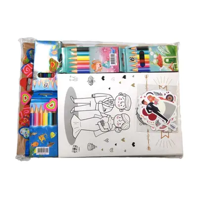 German Wedding Coloring Book for Kids, DIY Activity, With Pens - 6