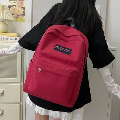 Crossborder Schulrucksack für Schüler und Studenten, Einfarbig, Minimalistisches Design, Leicht und bequem, Lässiger Doppelschulter-Rucksack, Vielseitig kombinierbar, Modisch, Eleganter Rucksack mit hohem Design-Wert - 3